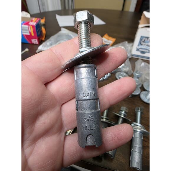 5 Pc 5/8”-11 Expansion Shield Concrete Anchor 1” Hole - Picture 3 of 16